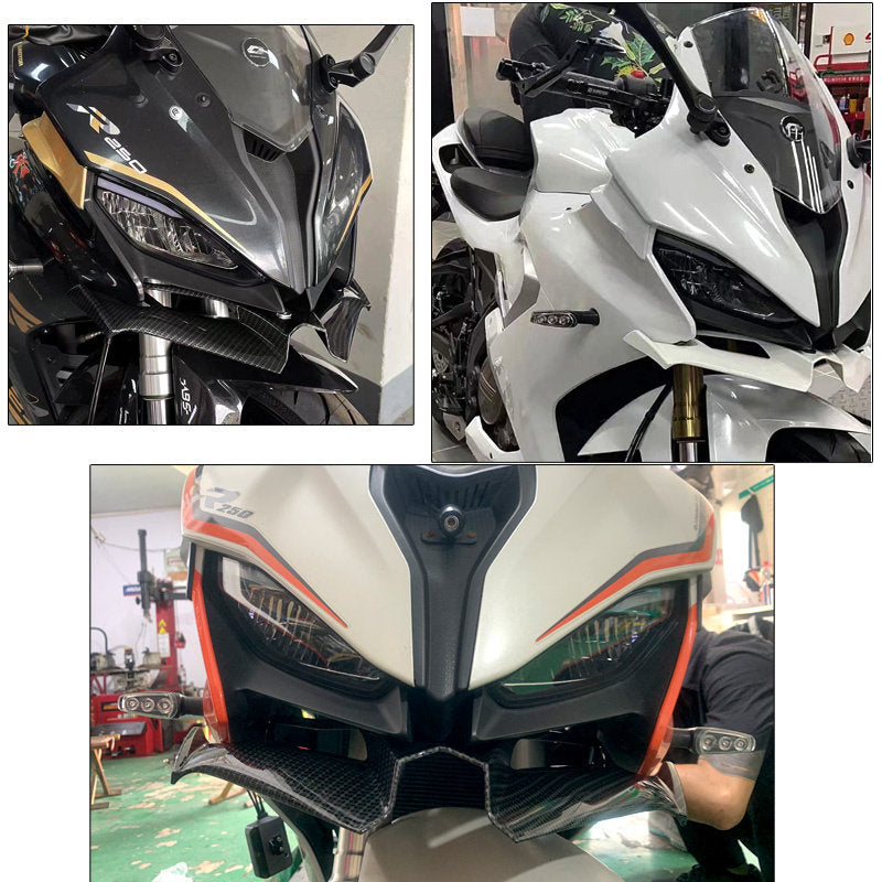 QJMOTOR SRK250R Modified Winglet Side Mirror Winglet Shark Fin Winglet Blade Side Winglet