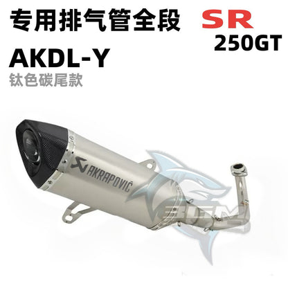 VOGE SR3 SR250GT Full Exhaust SC Upgrade Carbon Fiber Cap Exhaust VOGE SR3 Exhaust Full System