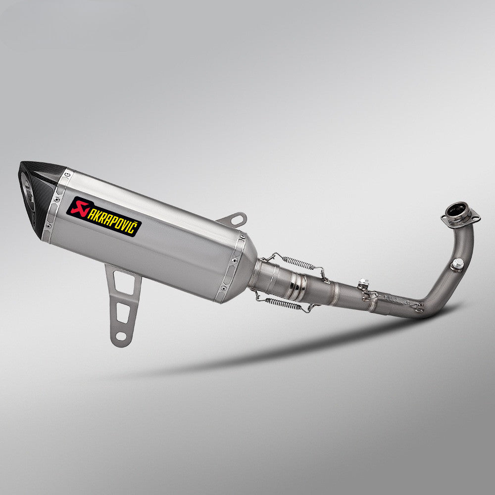 Akrapovic Zontes 368G Titanium Exhaust Pipe and Muffler Full System Exhaust for Scooters Zontes 368G