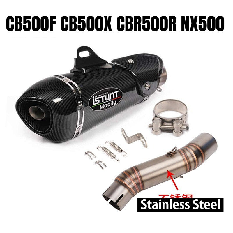Honda CB500F Motorcycle Exhaust CB500X CBR500R NX500 Titanium Stainless Steel Exhaust Pipe Slip On