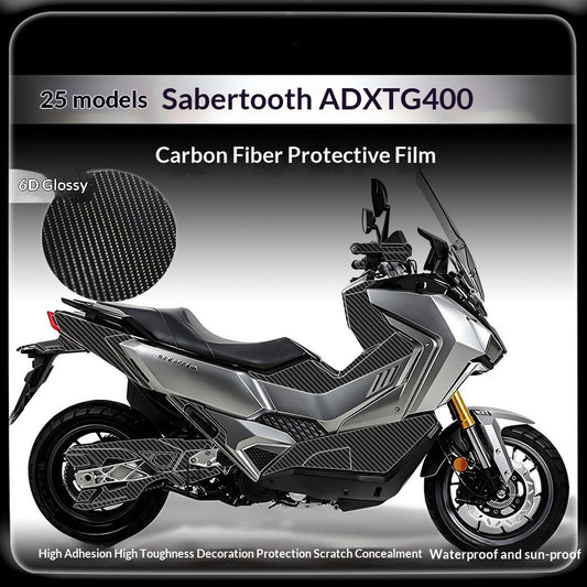 SYM ADXTG400 Carbon Fiber Tank Sticker for SYM ADXTG400 Anti-Scratch Motorcycle Decal Body Sticker