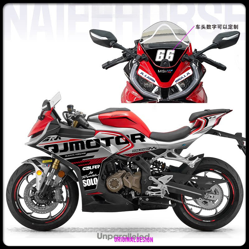 Qjmotor SRK450RR 250RD Motorcycle Body Sticker Decals Waterproof Mod Decoration Protective Film
